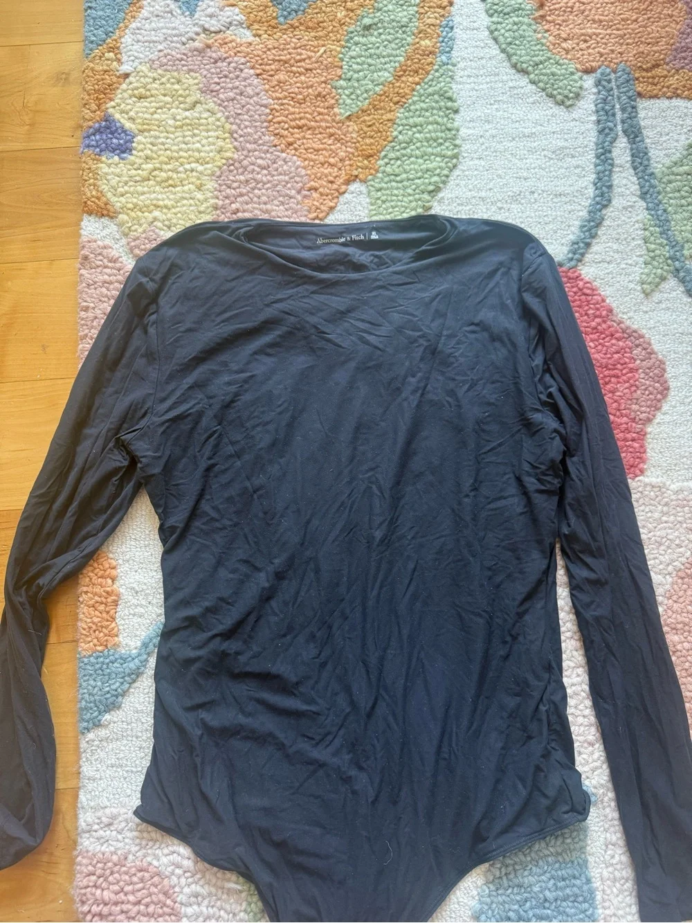 Abercrombie & Fitch Black Long-Sleeve Women’s Bodysuit